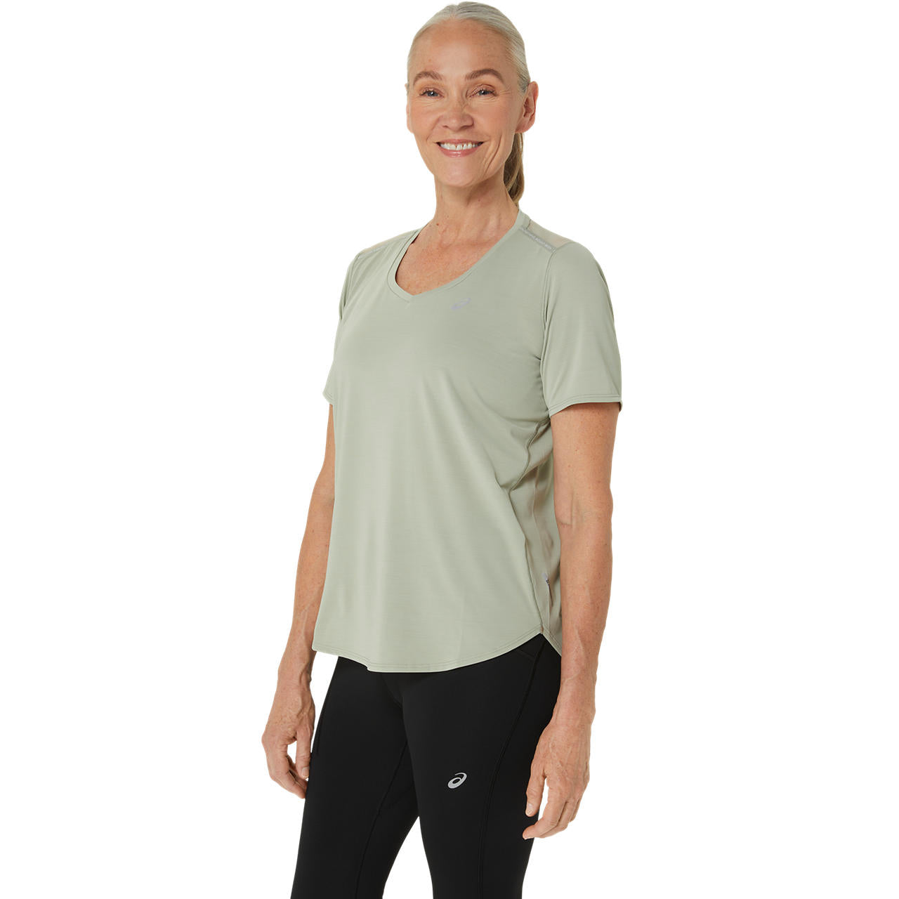 Road V-Neck Ss Top Olive Grey | Women